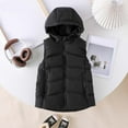 thumbnail image 4 of Kids Puffer Vest Hooded Jacket Black Down Vest Zip up Sleeveless Lightweight Jacket Kids Winter Vest 8-9 Years, 4 of 4