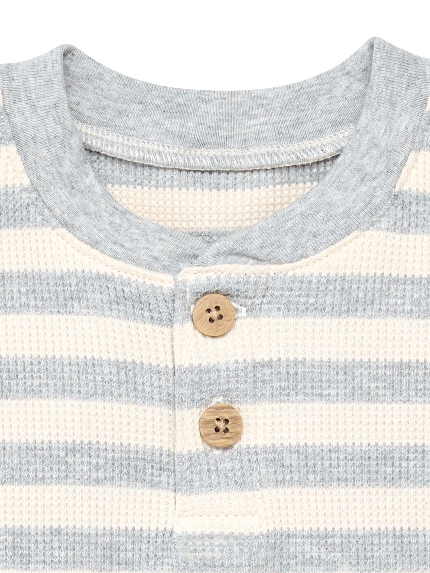 Modern Moments by Gerber Toddler Boy Henley Top and Short Outfit Set, 2-Piece, 12 Months - 5T