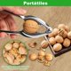 thumbnail image 3 of Herramienta Cascanueces Abridor de Nueces Acero Inoxidable: Juego Quiebrador Mecánico de Nueces Castañas Avellanas con Alicate y Aguja Cangrejo, Rompe Pelador Nuez Adjustable, con Base y Mango Madera, 3 of 4