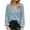 Blue, variant on LYXSSBYX Women Fall Sweaters for Women 2022 Hot Sale Clearance Women's Casual Sexy Fashion V-Neck Solid Color Long Sleeve Tops Blouse