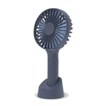 

Portable Handheld Fan with Portable Charger Rechargeable Personal Fan with Charging Base Mini Hand Fans for Women Makeup Eyelash Fan for Office Travel Outdoors Royal blue，G194399