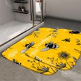 thumbnail image 4 of 1pc Bees and Flowers Absorbent Non-Slip Bathroom Thickened Flannel Rug Decor,Soft,Quick Drying,Suitable For Indoor/outdoor Use,Bathrooms,Bedrooms,Kitchens,Terrace,Laundry Rooms,16"x24", 4 of 9