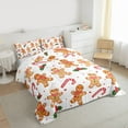 thumbnail image 3 of Manfei Kawaii Gingerbread Man Bedding Comforter Set,Happy Christmas Twin Comforter Sets,Xmas Flowers Red Berry Bedding Set For Teens,Ultra Soft Home Decor Reversible,2 Pieces, 3 of 8