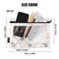 thumbnail image 3 of Dailycode 2 Pack Pencil Pouch for 3 Ring Binder Smooth Zipper Folders with Pockets Clear Window Pencil Case, Cute Duck with Tie, 3 of 6