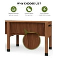 thumbnail image 2 of Accreate 72"x26"x31" Raised Garden Bed with Legs, 13.7" Deep Elevated Cedar Planter Box with Hooks for Outdoor Vegetables & Herbs, Patio, Balcony, Backyard, 2 of 6