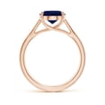 thumbnail image 2 of Angara Natural 3.3 Ct. Blue Sapphire Solitaire Ring in 14K Rose Gold for Women (Ring Size: 11.5), 2 of 9