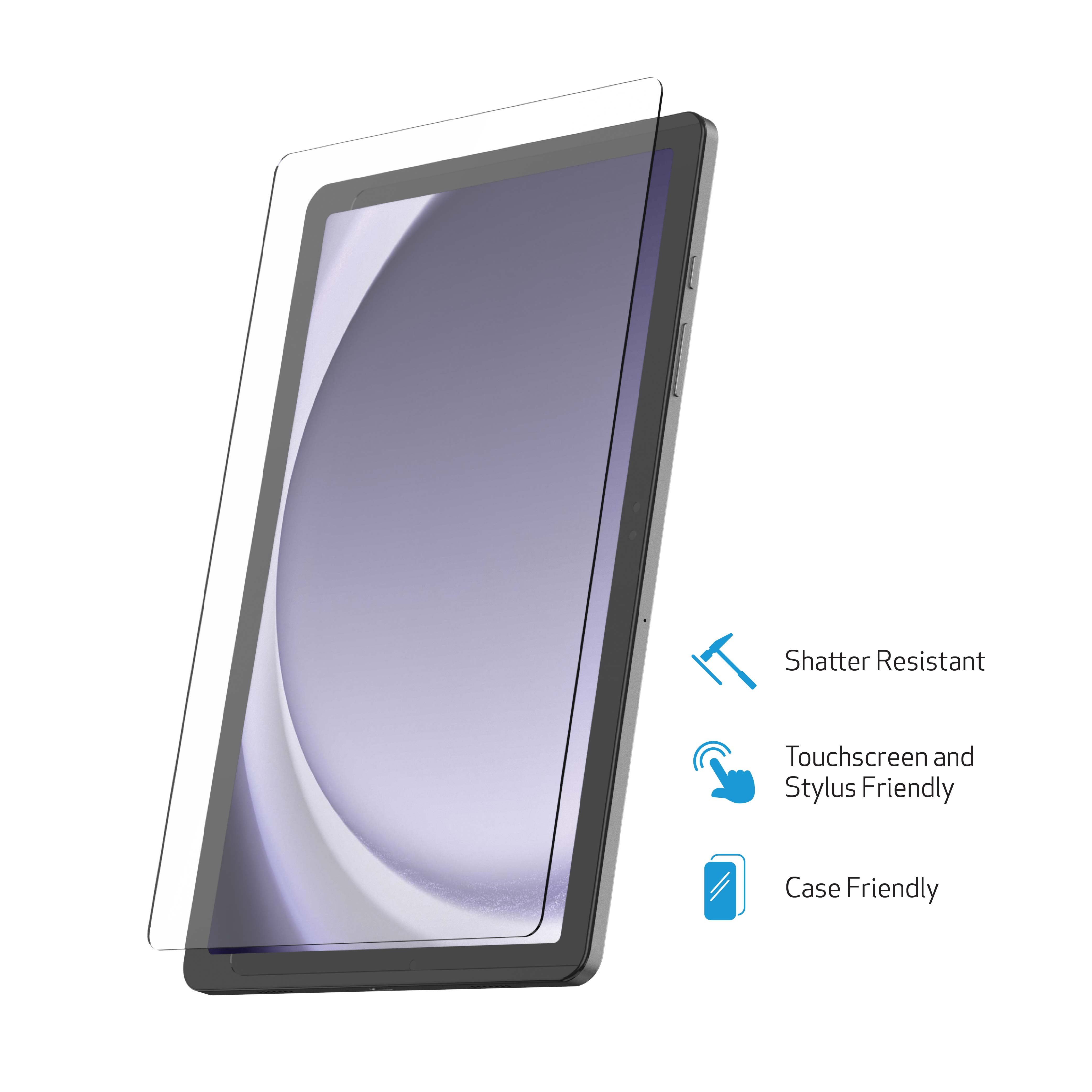 (3 pack) DuraGlass Tempered Glass Screen Protector for Samsung Galaxy Tab A11+ 11" / Galaxy Tab A9+ 11"