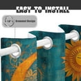 thumbnail image 6 of Teal Curtains For Bedroom, Celestial Sun And Moon Drapes 2 Panels Set, Mystical Boho Blackout Curtains For Living Room Home Decor, Patterned Grommet Drapes 42"W x 84"L, 6 of 6