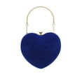 thumbnail image 1 of Bolso de mano para boda para mujer, bolso de mano con forma de corazón azul, bolso de noche, mini bolso elegante para cóctel o fiesta de graduación, bolso de mano tipo mensajero, 1 of 4