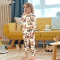 thumbnail image 5 of Dailycode Cotton Pajama Set Snug Fit Long Sleeve Top and Pants for 18M-8Y Corgi Dog Wearing Scarves, 5 of 7