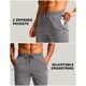 thumbnail image 4 of Pantalones deportivos Pudolla Long para hombre, altos con bolsillos con cremallera, color gris 34-XL, 4 of 7