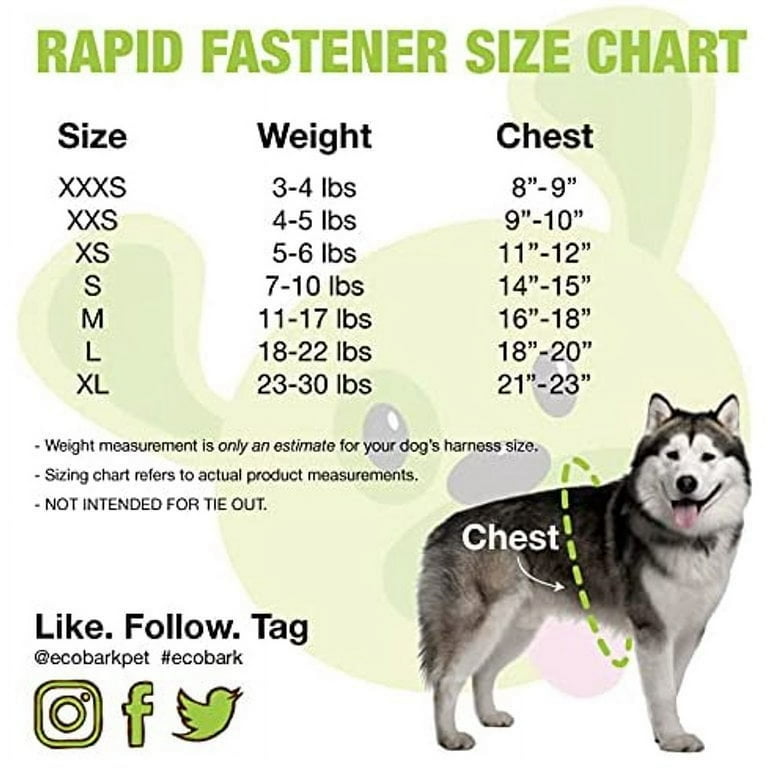EcoBark Pet Supplies Step In Rapid Fastener Comfort Adjustable Dog Harness