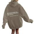 thumbnail image 2 of Sweatshirts for Women Velvet Hoodies Drawstring Long Sleeve Sweatshirts Hooded Pullover Tops with Pocket Casual Hoodie Tops, 2 of 4
