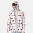 thumbnail image 3 of Pofeuu Heartbeat Symbol Print Sun Protection Outdoor Lightweight Full Zip UV Cooling Hoodie Long Sleeve Summer Clothing for Outdoor Hiking-Large, 3 of 5