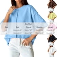thumbnail image 2 of Iyufng Womens Crew Neck T-Shirt Front Vertical Seam Drop Shoulder Oversized Short Sleeve Loose Solid Casual Daily Top, 2 of 7
