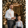 thumbnail image 3 of Petal Peach Boys Suspenders and Bow Tie Set 1 inch X Back, 3 of 9