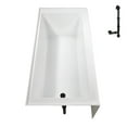 thumbnail image 6 of Streamline NAL-5600-ORB 66 in. x 32 in. Acrylic Left-Hand Drain Alcove Bathtub in Glossy White With External Drain in Matte Oil Rubbed Bronze, 6 of 10