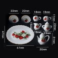 thumbnail image 4 of Partheme Novelty Toys 2 Counts 1:12 Dollhouse Miniature Furniture Ceramics Tea set Living Room Kids Play Toy As Show, 4 of 4