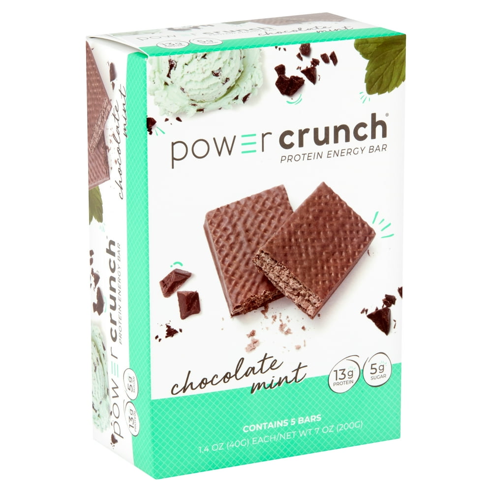 Power Crunch Original Protein Energy Bar Chocolate Mint, 7 oz, 5 count
