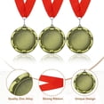 thumbnail image 3 of Uxcell Award Medal, Place Winner Medal with Red Ribbon Prize Medal for Competitions Sport Gold, 3 of 7