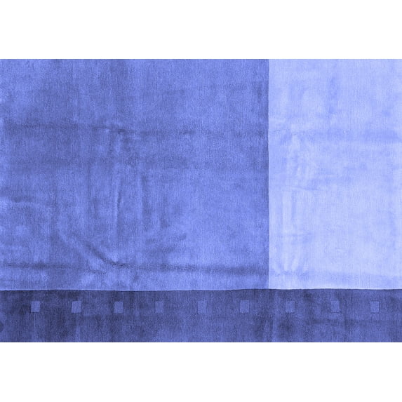 Ahgly Company Machine Washable Indoor Rectangle Abstract Blue Modern Area Rugs, 2' x 5'