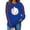 Blue, variant on ZSQDM Women's Hoodless Sweatshirt Crop Zip Up Hoodie Women Baseball Mom Sweatshirt for Women Long Sleeve Crewneck Graphic Pullover Top Softball Casual Sport Shirt Plush Crew Neck Hoodie(M)