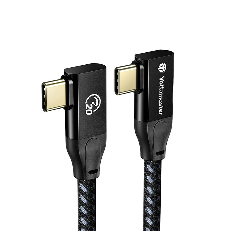 USB C to USB C Cable Dual 90 Degree[20Gbps, 100W], USB3.2X2
