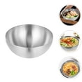 thumbnail image 3 of 2 ensaladeras de acero inoxidable, cuencos de cocina coreanos para ramen, cuencos de metal multiusos, ensaladera grande de acero inoxidable, cuenco aislado para servir, 20 cm, 3 of 5