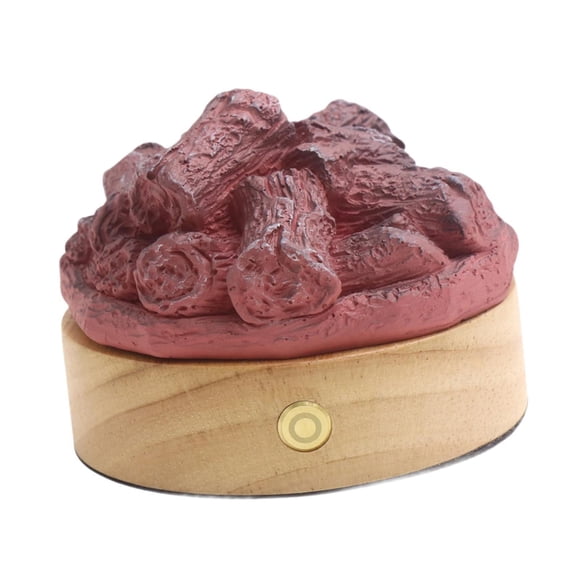Lámpara de mesa artesanal jinwen Luz de noche para fogata Regalo de San Valentín Sala de estar y dormitorio Base marrón claro