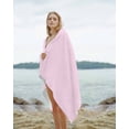 thumbnail image 2 of Pure Pink Beach Towels Oversized Super Absorbent, Simple Solid Color Lightweight Bath Towel Quick Dry Sets For Bathroom/Pool/Rv Camping/Beach Play/Gym Room/Picnic 31"x62", 2 of 8
