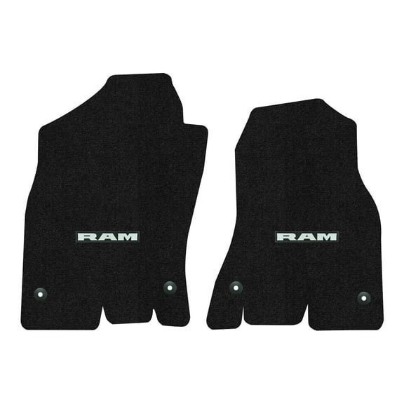 Lloyd Mats LogoMat Custom-Fit 2PC Carpet Floor Mats for 2024 Ram 1500 (New Body), Charcoal