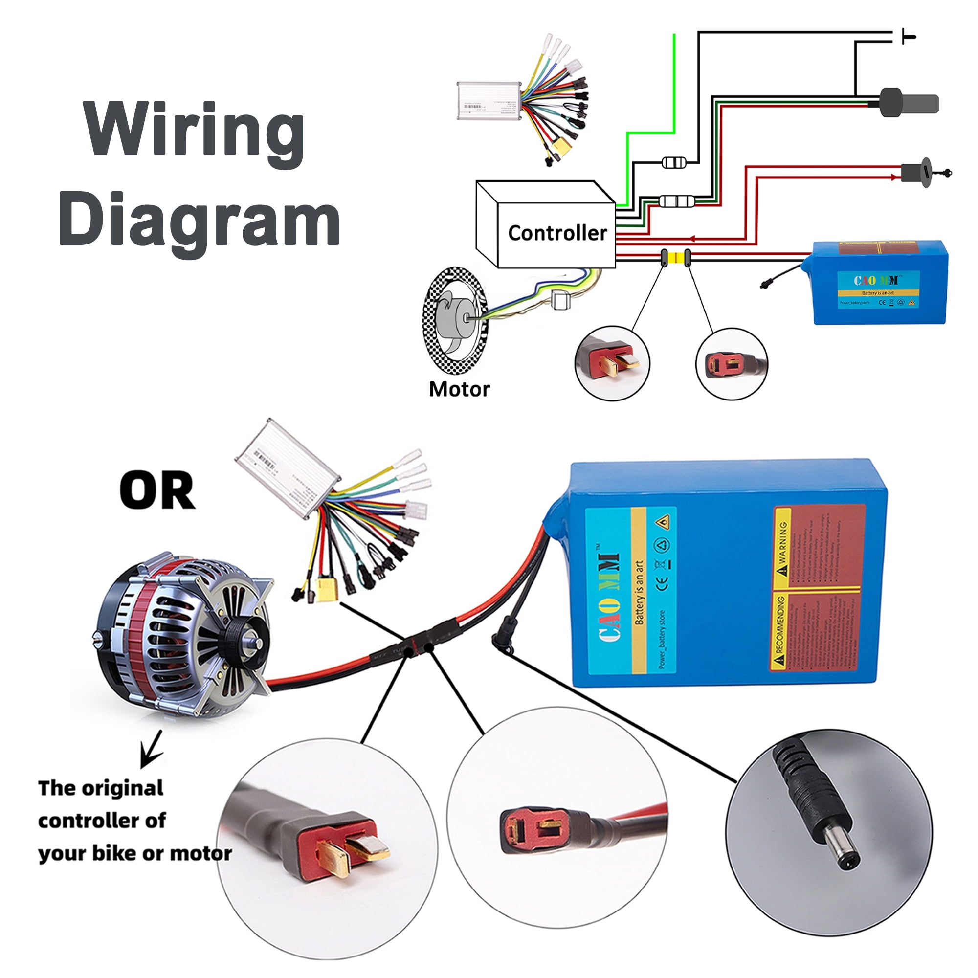 48V Lithium Battery 48V 10Ah Ebike Battery 1000W Without Charger for Electric Bike Scooter Motor