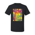 thumbnail image 2 of Wild Bobby, Live In Peace Paint Peace Logo Pop Culture Men's Graphic T-Shirt, Black, Small, 2 of 3