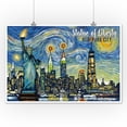 thumbnail image 2 of New York City, New York, Statue of Liberty, Starry Night City Series (12x18 Wall Art Poster, Room Decor), 2 of 3