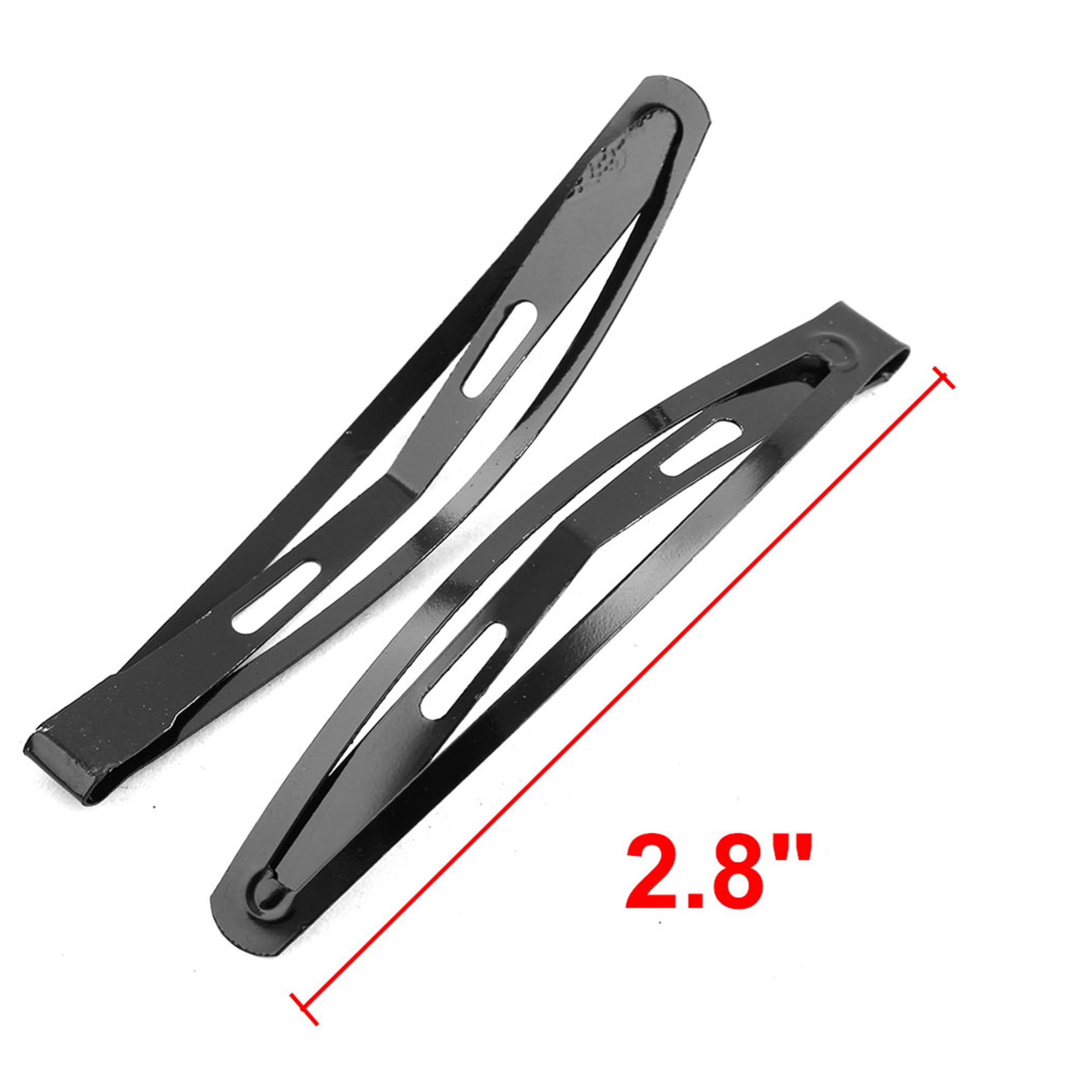 Unique Bargains 5PCS Hair Barrettes 2.8 Inch Metal Black Snap Hair Clips for Women Ladies