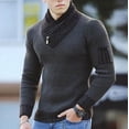 thumbnail image 2 of Vedolay Pullover Sweaters for Men Solid Color Knitted Sweaters Pullovers Tops for Women Dark Gray,3XL, 2 of 4