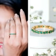 thumbnail image 6 of Rosec Jewels Natural Round Emerald Eternity Ring for Women, Fine Emerald Ring, Anniversary Gift for Her, Emerald Full Eternity Ring, 14K Yellow Gold, US 7.50, 6 of 9
