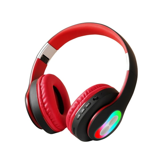 Matoen Bluetooth 5.1 Subwoofer Live Head-Mounted Wireless Headphones-Built-in Mic Stereo Noise Cancellation Foldable Headwears Headset for Sport Black