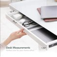 thumbnail image 4 of 47" x 24" Electric Standing Desk with Glass Tabletop and Drawer, Ergonomic Height Adjustable Sit Stand Up Computer Desk with USB Charge Ports, Memory Pre-Settings & Anti-Collision, 4 of 9