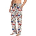 thumbnail image 4 of HPINK-T Vintage Mushrooms Men's Pajama Pants Motorcycle Motocross Abstract Sleepwear Lounge Pajama Bottoms with Pockets, S M L XL XXL, 4 of 7