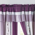 thumbnail image 3 of Chezmoi Collection Linnea 4-Piece Luxury Purple/Lavender/Gray Cherry Blossom Floral Embroidery Window Curtain Panel Set with Sheer Backing Valance Tassels, 120 inch x 84 inch, 3 of 9