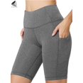 thumbnail image 3 of PULLIMORE Women High Waist Athletic Biker Shorts Workout Running Yoga Compression Pants With Side Pockets (Grey,XXL), 3 of 8