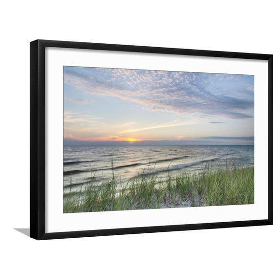 Art.com Lake Michigan Sunset III Art Print by Alan Majchrowicz, Black Frame Wall Art, 29" x 21"