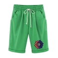 thumbnail image 1 of Pantalones Cortos Casuales para Mujer Día de la Independencia Impreso Elástico de la Cintura, Pantalones Cortos de Verano para Mujeres, 1 of 4