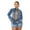 Light Blue, variant on LYMAYTER Women's Denim 2-Piece Set Y2K Long Sleeve Zipper Jacket & Mini Skirt Outfit S-2XL