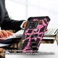 thumbnail image 5 of Cass Creations Case for Motorola Moto G Stylus 5G 2021, Military Grade Armor Case Kickstand Phone Cover with Tempered Glass Screen Protector - Hunting Camo Pink, 5 of 5