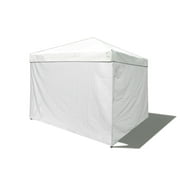 Party Tents Direct Weekender West Coast Frame Party Tent with Sidewalls, White Polyethylene, 10 ft x 10 ft