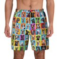 thumbnail image 2 of Picia Cute Dogs Collage pattern Mens Swim Trunks with Compression Liner Stretch Beach Shorts Quick Dry with Zipper Pockets No-Chafing Board Shorts-XX-Large, 2 of 9