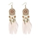 thumbnail image 3 of Pendientes de Plumas ZHAOCHENG Negras Bohemios con Cuentas 2 Piezas, 3 of 4