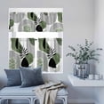 thumbnail image 6 of 3 Piece Kitchen Curtains and Valances Set Boho Geometric Cafe Curtains 36 Inch Length Green Ethnic Abstract Stripes Motifs Valance & Tier Curtain for Living Room Bedroom Window 54"x18"+27"x36"*2, 6 of 6
